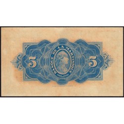 Martinique - Pick 16_3 - 5 francs - Série W 99 (remplacement) - 1945 - Etat : SPL