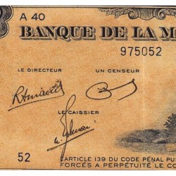 Martinique - Pick 17_3 - 25 francs - Série A 40 - 1945 - Etat : pr.SPL