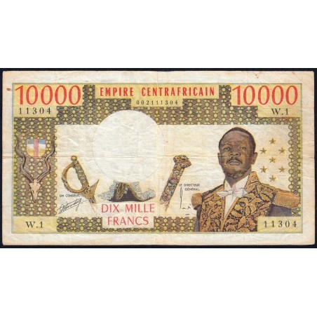 Centrafrique - Pick 8 - 10'000 francs - Série W.1 - 1978 - Etat : TB