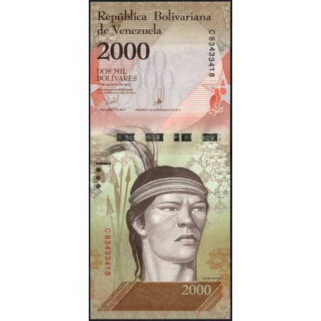 Venezuela - Pick 96b - 2'000 bolivares - Série C - 18/08/2016 - Etat : NEUF