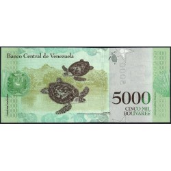 Venezuela - Pick 97c - 5'000 bolivares - Série D - 13/12/2017 - Etat : NEUF