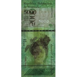 Venezuela - Pick 97c - 5'000 bolivares - Série D - 13/12/2017 - Etat : NEUF