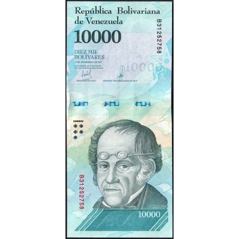 Venezuela - Pick 98b - 10'000 bolivares - Série B - 13/12/2017 - Etat : NEUF