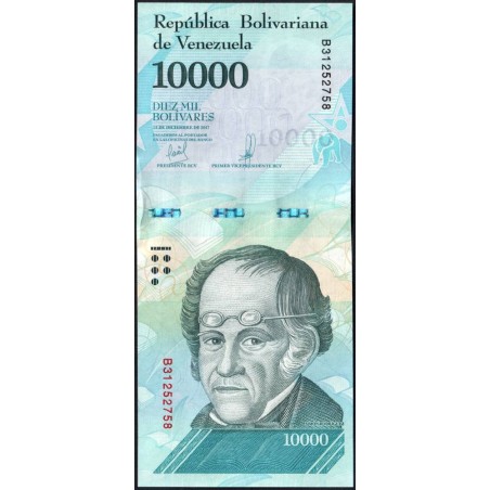 Venezuela - Pick 98b - 10'000 bolivares - Série B - 13/12/2017 - Etat : NEUF