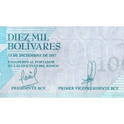 Venezuela - Pick 98b - 10'000 bolivares - Série B - 13/12/2017 - Etat : NEUF