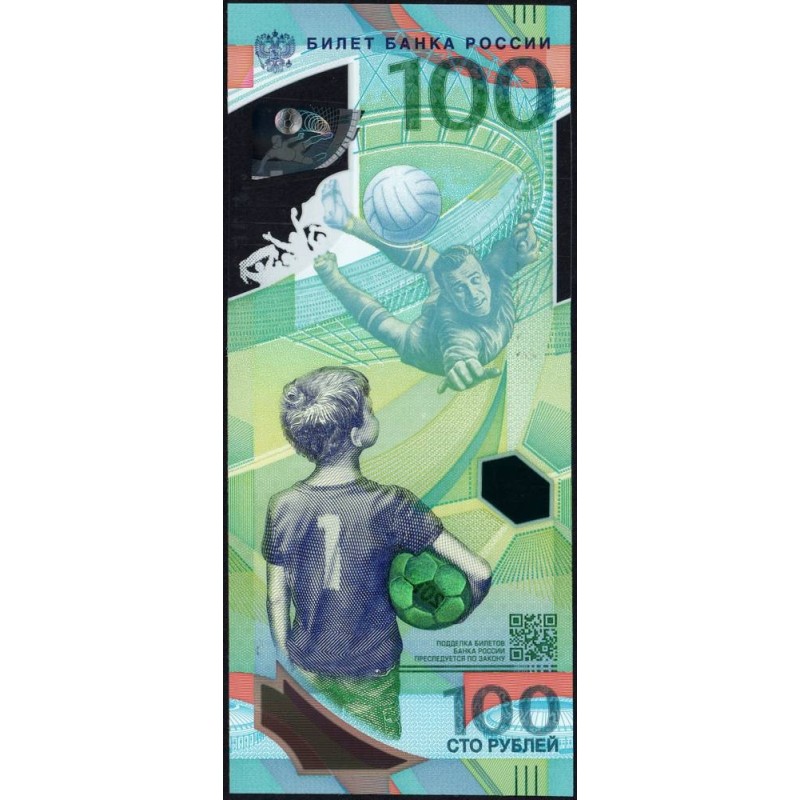 Fédération de Russie - Pick 280x - 100 roubles - Série AA - 2018 - Polymère commémo. - Etat : NEUF