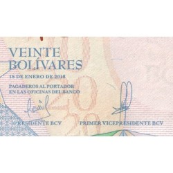 Venezuela - Pick 104 - 10 bolivares - Série B - 15/01/2018 - Etat : NEUF