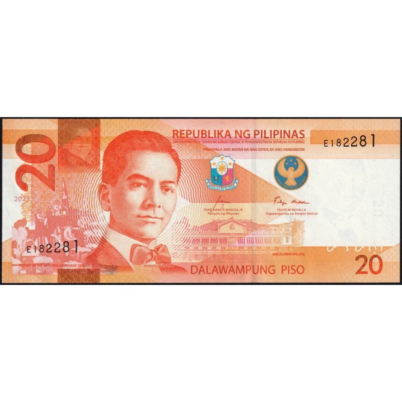 Philippines - Pick 230b_1 - 20 piso - Série E- 2023 - Etat : NEUF