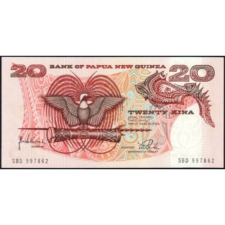 Papouasie Nouvelle-Guinée - Pick 10d - 20 kina - Série SBD - 1998 - Etat : NEUF