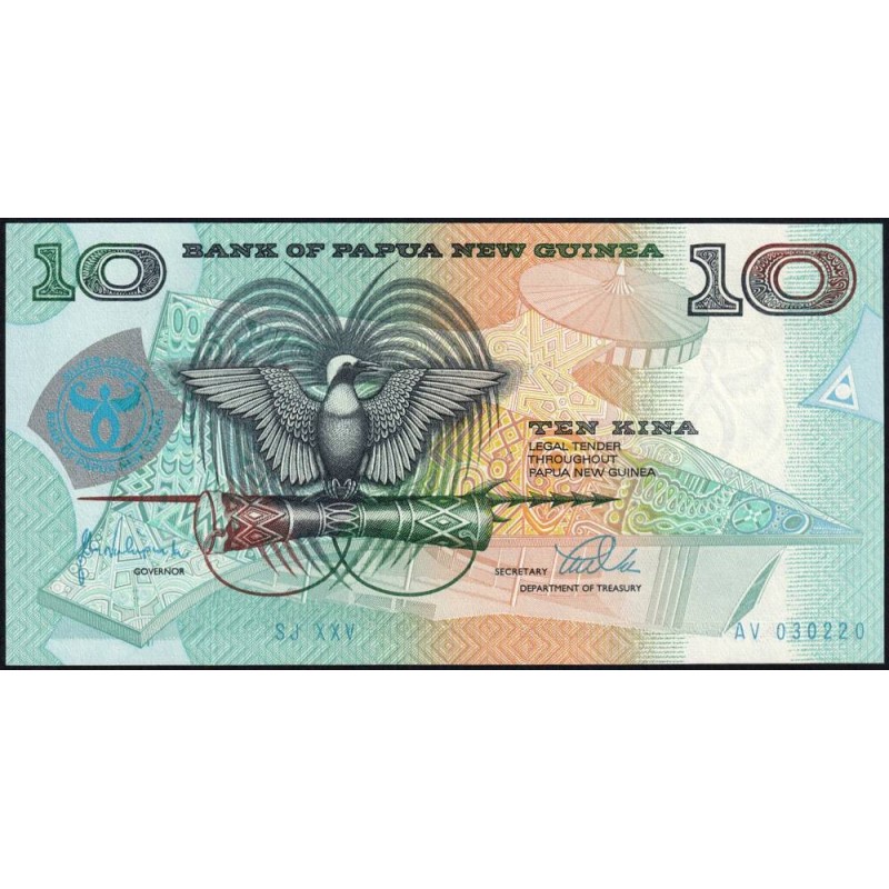 Papouasie Nouvelle-Guinée - Pick 17a - 10 kina - Série AV - 1998 - Commémoratif - Etat : NEUF