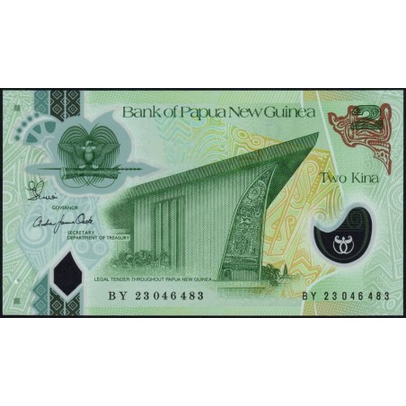 Papouasie Nouvelle-Guinée - Pick 50c - 2 kina - Série BW - 2023 - Polymère - Etat : NEUF