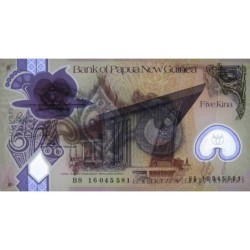 Papouasie Nouvelle-Guinée - Pick 51a - 5 kina - Série BS - 2016 - Polymère - Etat : NEUF