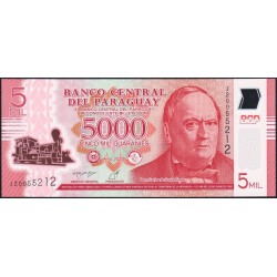Paraguay - Pick 234d - 5'000 guaranies - Série J - 2022 - Polymère - Etat : NEUF