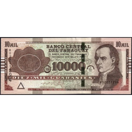 Paraguay - Pick A238d - 10'000 guaranies - Série K - 2024 - Etat : NEUF