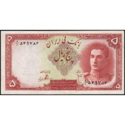 Iran - Pick 39 - 5 rials - Série ‭ ا /ز - 1944 - Etat : SPL