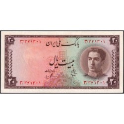 Iran - Pick 48 - 20 rials - Série 3 - 1948 - Etat : SPL+