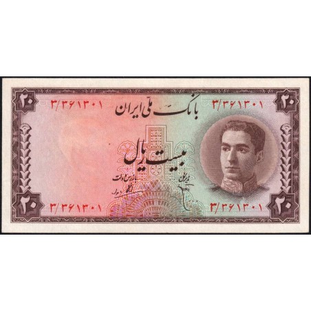 Iran - Pick 48 - 20 rials - Série 3 - 1948 - Etat : SPL+