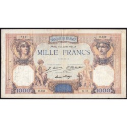 F 37-01 - 05/07/1927 - 1000 francs - Cérès et Mercure - Série D.359 - Etat : TB
