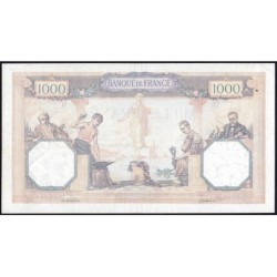 F 37-01 - 21/07/1927 - 1000 francs - Cérès et Mercure - Série W.397 (remplacement) - Etat : TTB+