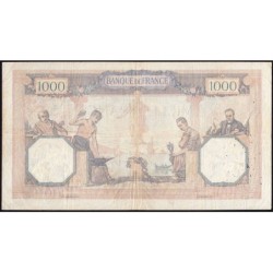 F 37-01 - 09/09/1927 - 1000 francs - Cérès et Mercure - Série Y.521 - Etat : TB-