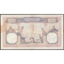 F 37-02 - 16/07/1928 - 1000 francs - Cérès et Mercure - Série D.724 - Etat : TB