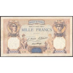F 37-03 - 08/01/1929 - 1000 francs - Cérès et Mercure - Série D.768 - Etat : TB-