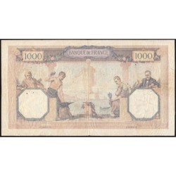 F 37-03 - 08/01/1929 - 1000 francs - Cérès et Mercure - Série D.768 - Etat : TB-