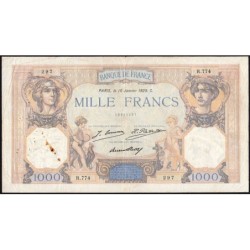 F 37-03 - 10/01/1929 - 1000 francs - Cérès et Mercure - Série R.774 - Etat : TB+