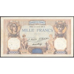 F 37-04 - 02/01/1930 - 1000 francs - Cérès et Mercure - Série H.782 - Etat : TB+