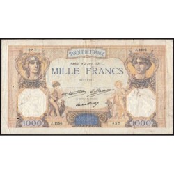 F 37-06 - 02/04/1931 - 1000 francs - Cérès et Mercure - Série J.1295 - Etat : TB-