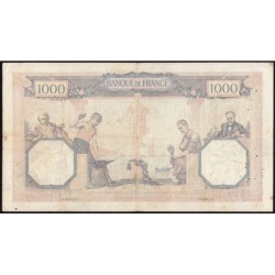 F 37-07 - 21/01/1932 - 1000 francs - Cérès et Mercure - Série T.1730 - Etat : TB