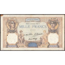 F 37-07 - 11/02/1932 - 1000 francs - Cérès et Mercure - Série W.1750 (remplacement) - Etat : TB-