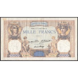F 37-07 - 07/07/1932 - 1000 francs - Cérès et Mercure - Série F.2024 - Etat : TTB-