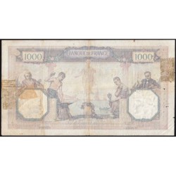 F 37-07 - 12/10/1932 - 1000 francs - Cérès et Mercure - Série L.2177 - Etat : B