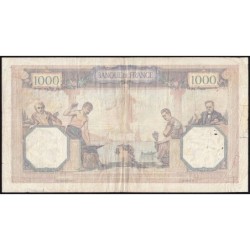 F 37-07 - 17/11/1932 - 1000 francs - Cérès et Mercure - Série B.2227 - Etat : TB-