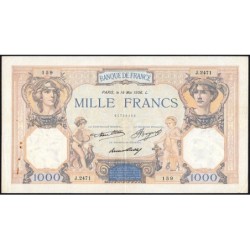 F 37-09 - 14/05/1936 - 1000 francs - Cérès et Mercure - Série J.2471 - Etat : TB+
