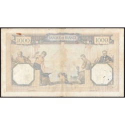 F 37-09 - 18/06/1936 - 1000 francs - Cérès et Mercure - Série Q.2494 - Etat : TB-
