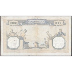 F 37-09 - 08/10/1936 - 1000 francs - Cérès et Mercure - Série Q.2615 - Etat : TB+