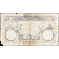F 37-09 - 31/12/1936 - 1000 francs - Cérès et Mercure - Série Q.2696 - Etat : B