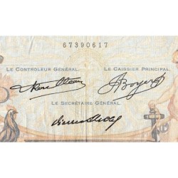 F 37-09 - 31/12/1936 - 1000 francs - Cérès et Mercure - Série Q.2696 - Etat : B