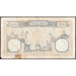 F 37-10 - 11/03/1937 - 1000 francs - Cérès et Mercure - Série K.2758 - Etat : B+
