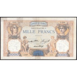 F 37-10 - 15/04/1937 - 1000 francs - Cérès et Mercure - Série U.2787 - Etat : B+