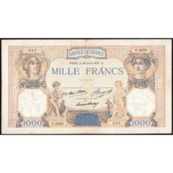 F 37-10 - 29/04/1937 - 1000 francs - Cérès et Mercure - Série V.2825 - Etat : TB