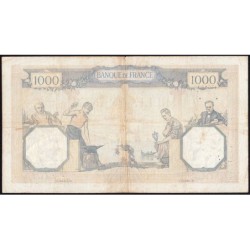 F 37-10 - 29/04/1937 - 1000 francs - Cérès et Mercure - Série V.2825 - Etat : TB