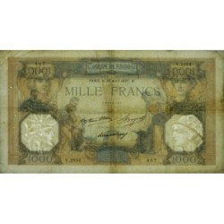 F 37-10 - 29/04/1937 - 1000 francs - Cérès et Mercure - Série V.2834 - Etat : TB+