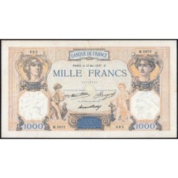 F 37-10 - 13/05/1937 - 1000 francs - Cérès et Mercure - Série M.2872 - Etat : TTB
