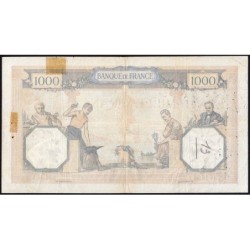 F 37-10 - 13/05/1937 - 1000 francs - Cérès et Mercure - Série Y.2875 - Etat : B+
