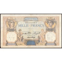 F 37-10 - 17/06/1937 - 1000 francs - Cérès et Mercure - Série P.2931 - Etat : TB-