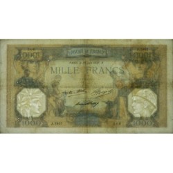 F 37-10 - 30/06/1937 - 1000 francs - Cérès et Mercure - Série J.2957 - Etat : TTB-