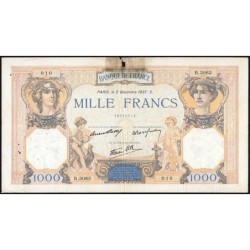 F 38-05 - 02/12/1937 - 1000 francs - Cérès et Mercure mod. - Série R.3063 - Etat : B+